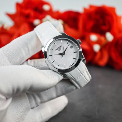 đồng hồ đôi tissot dây trắng